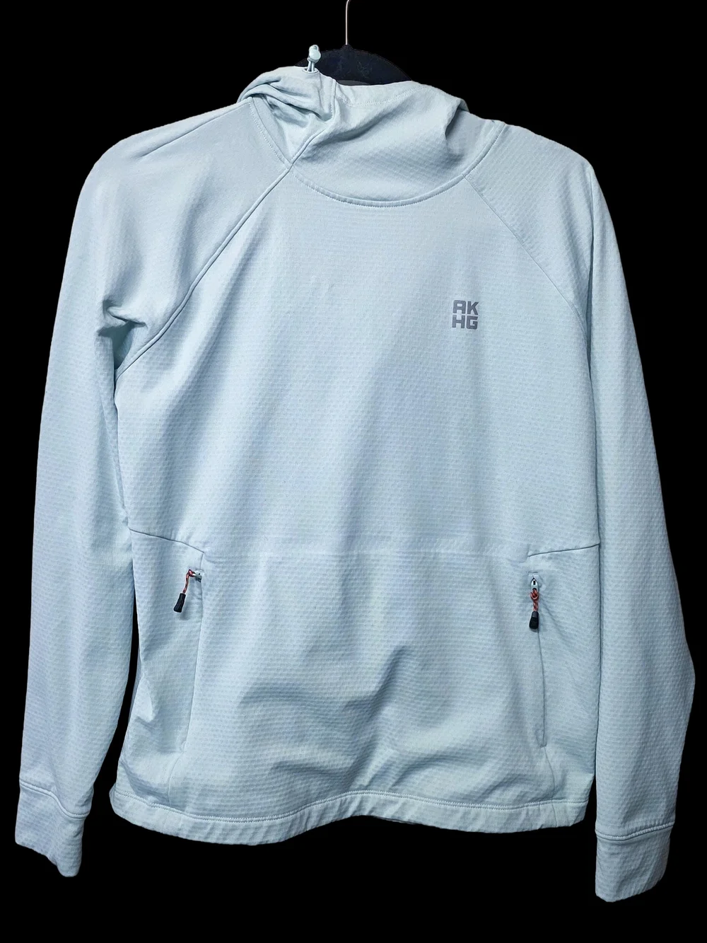 Duluth Trading Co Light Blue Hooded Pullover Sweatshirt